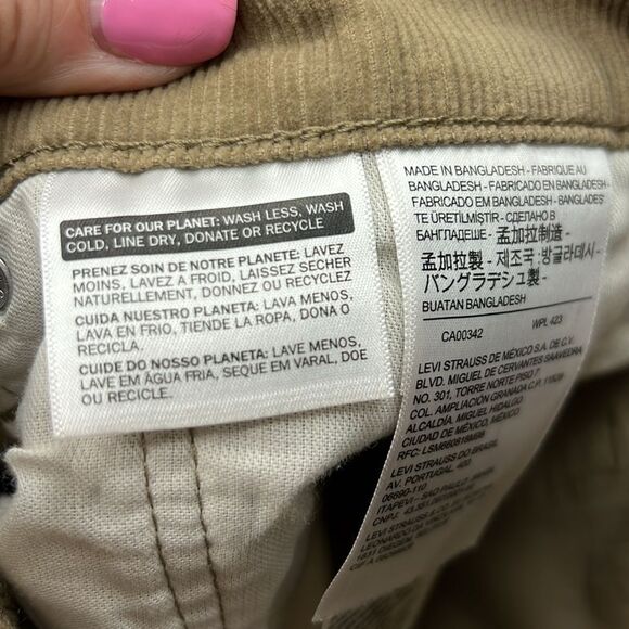 Levi's® 502™ Corduroy Brown Taper All Seasons Tech Stretch Jeans NWOT size 34/32 - Picture 7 of 9